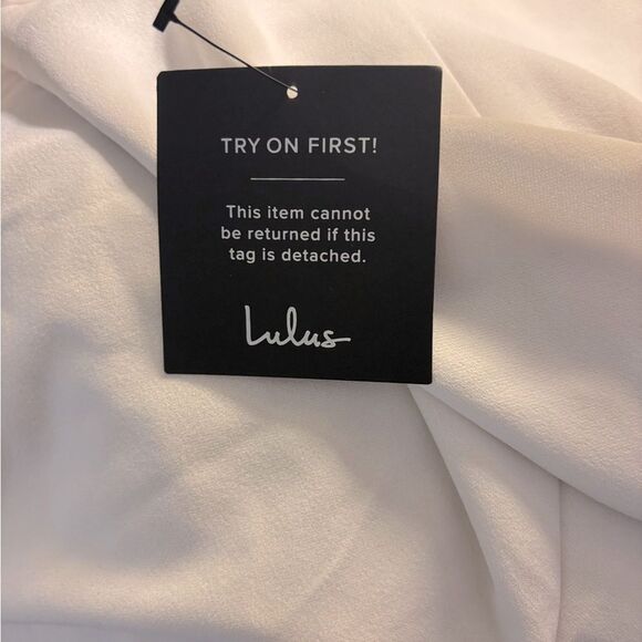 Lulus Thinking Out Loud White Backless Jumpsuit Size XL NEW NWT - Picture 7 of 15